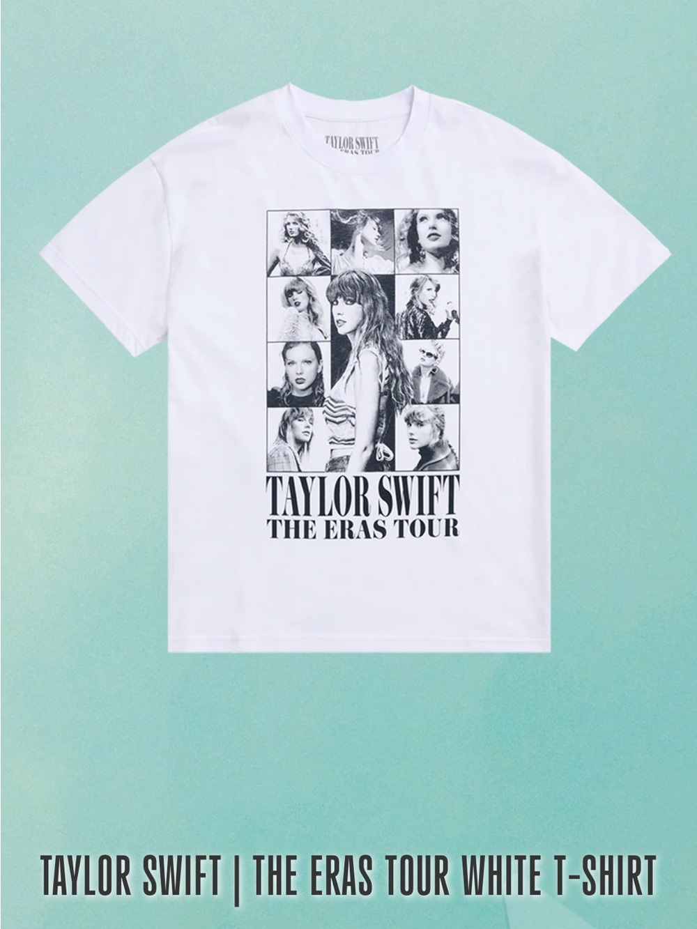 Taylor Swift White and Black Eras Tour Photo Grid Tee